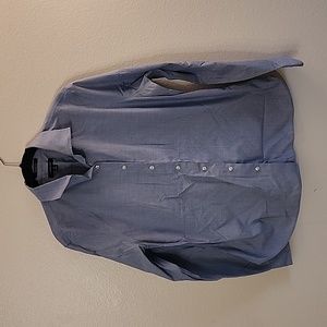Lands End Blue Poplin Shirt Size 14